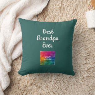 Best Grandpa Ever Elegant Handwritten Template Throw Pillow