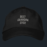 Best Grandpa Ever Embroidered Baseball Cap<br><div class="desc">Embroidered Grandpa baseball cap. The best grandpa ever is in a light grey. This grandpa cap would make a great birthday gift for grandpa,  Father's day gift for the best grandpa ever and more.</div>
