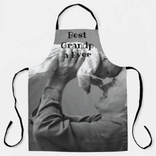 Best Grandpa Ever Family photo Grandchild Grandad Apron