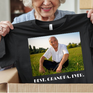 Best Grandpa Ever Family Photo T-Shirt