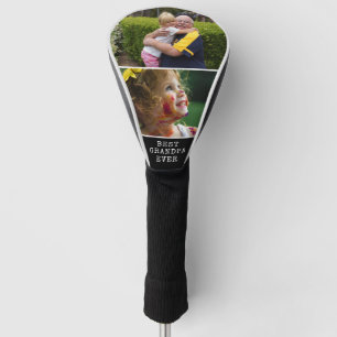Best Grandpa Ever Father's Day 2 Photo Collage  Golf Head Cover