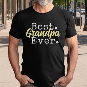 Best Grandpa Ever Father's Day Black & Yellow T-Shirt