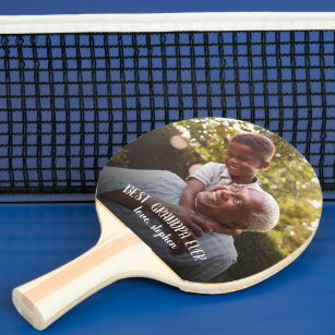 Best Grandpa Ever Father's Day Photo Ping Pong Paddle