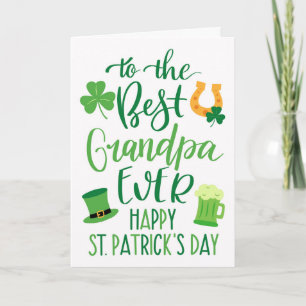 Best Grandpa Ever for St Patrick's Day Card