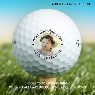 Best GRANDPA Ever - Golf Lover Personalized Photo Balls
