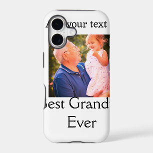 Best Grandpa ever grandfather photo name gifts tex