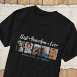 Best Grandpa Ever Grandkids 5 Photo Collage Black T-Shirt<br><div class="desc">Cute photo collage tshirt personalized with 5 photos , Best Grandpa Ever typography and grandkids names. makes a special gift for father's day, grandparents day , birthday and christmas.</div>