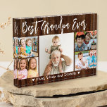 Best Grandpa Ever Grandkids Wood 5 Photo Display<br><div class="desc">Create your own photo gift for grandpa with multiple pictures of grandkids. Give personalized grandpa gifts with grandchildren names to make it a treasured keepsake. The customized grandpa gifts are perfect for grandpa birthday, father's day, grandparents day and Christmas.</div>