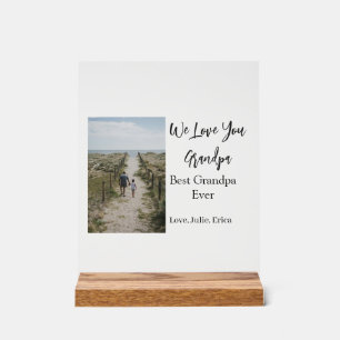 best grandpa ever grandparents photo gifts classic acrylic sign