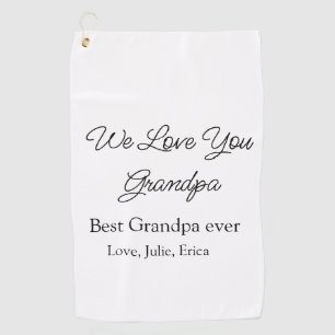 best grandpa ever grandparents photo gifts classic golf towel