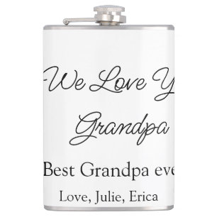 best grandpa ever grandparents photo gifts classic hip flask