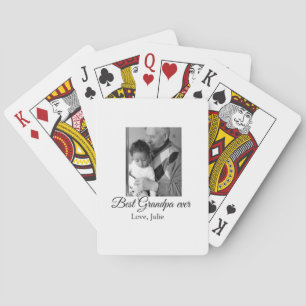 best grandpa ever grandparents photo gifts classic playing cards