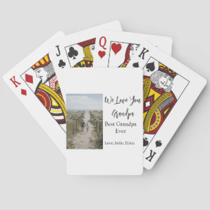 best grandpa ever grandparents photo gifts classic playing cards