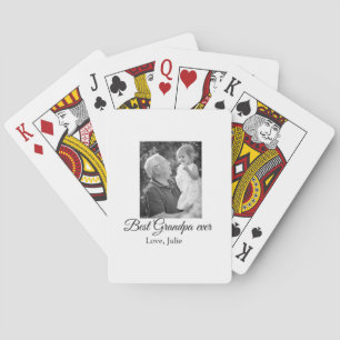 best grandpa ever grandparents photo gifts classic playing cards