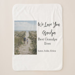 best grandpa ever grandparents photo gifts classic sherpa blanket