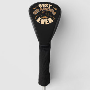 Best Grandpa Ever - Hat and Pipe Illustration Golf Head Cover