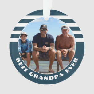 Best Grandpa Ever Keepsake Photo Ornament