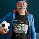 Best Grandpa Ever love you photo collage black T-Shirt<br><div class="desc">Modern contemporary BEST GRANDPA EVER Happy Father's Day 4 family photo collage keepsake simple black and white t-shirt with a bold typography script template. Create your own with four family pictures and your text! You can change the colours of the text. It can be a cute personalized gift for your...</div>