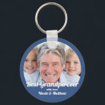 Best Grandpa Ever Modern Photo Keepsake Keychain<br><div class="desc">This simple and modern design is composed of serif typography and add a custom photo.</div>