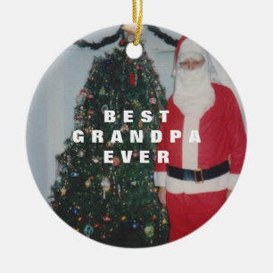 Best Grandpa Ever Personalized Ceramic Ornament
