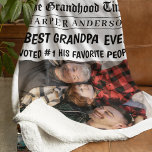 Best Grandpa Ever Personalized Newspaper Photo  Sherpa Blanket<br><div class="desc">Wrap Grandpa in warmth and laughter with this custom sherpa blanket designed like a newspaper front page! Featuring a bold "Best Grandpa Ever" headline, his name, and your favourite photo, this soft and cozy blanket is the perfect gift for Father's Day, birthdays, or just because he’s loved. A heartfelt keepsake...</div>