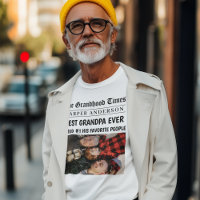 Best Grandpa Ever Personalized Newspaper Photo 
