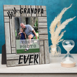 Best Grandpa Ever Personalized Photo Gifts Plaque