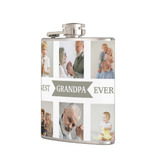 Best Grandpa Ever – Personalized Photos Flask