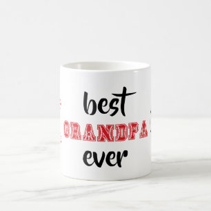 Best Grandpa Ever Personalized Red Coffee Mug