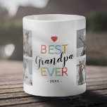 Best Grandpa Ever Photo Coffee Mug<br><div class="desc">Personalized grandfather coffee mug featuring the text "best grandpa ever",  and the date. Plus 8 family photos for you to customize with your own to make this an extra special grandad gift.</div>