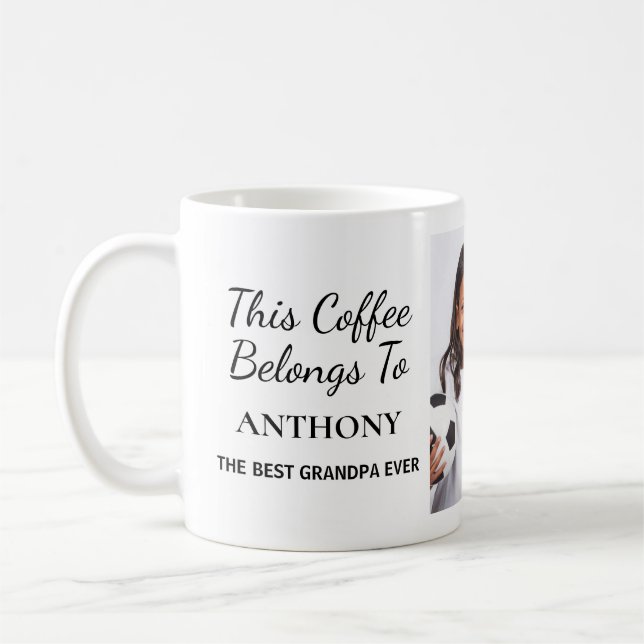 Best Grandpa Ever Photo Coffee Mug (Left)