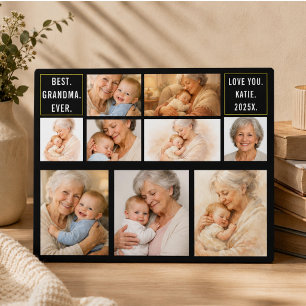 Best Grandpa Ever Photo Collage Grandparents Plaque