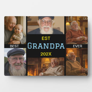 Best Grandpa Ever Photo Collage Plaque