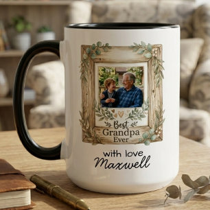 Best Grandpa Ever Photo Gift from Grandkid  Mug