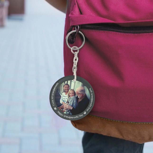 BEST GRANDPA EVER Photo Personalized Keychain (Creator Uploaded)