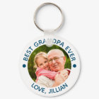 BEST GRANDPA EVER Photo Teal Blue Personalized