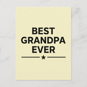 Best grandpa ever  postcard