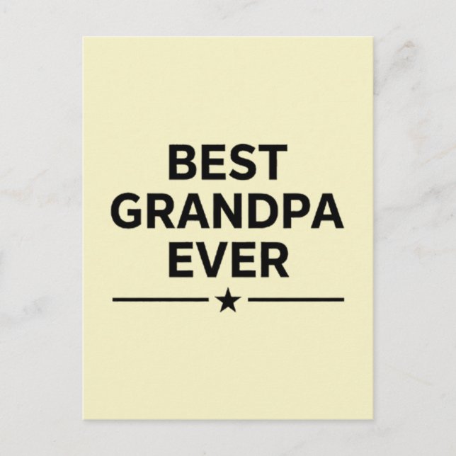 Best grandpa ever  postcard (Front)