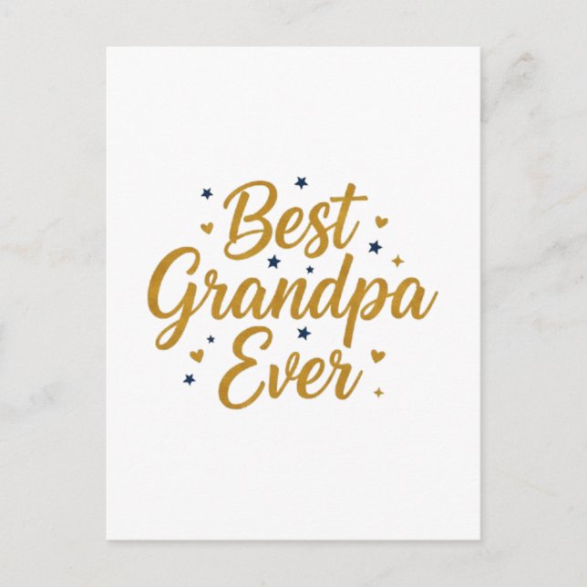 best grandpa ever  postcard
