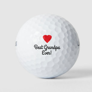 Best Grandpa Ever Red Heart Golf Balls