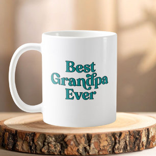 Best Grandpa Ever Retro Quote Fathers Day Coffee Mug
