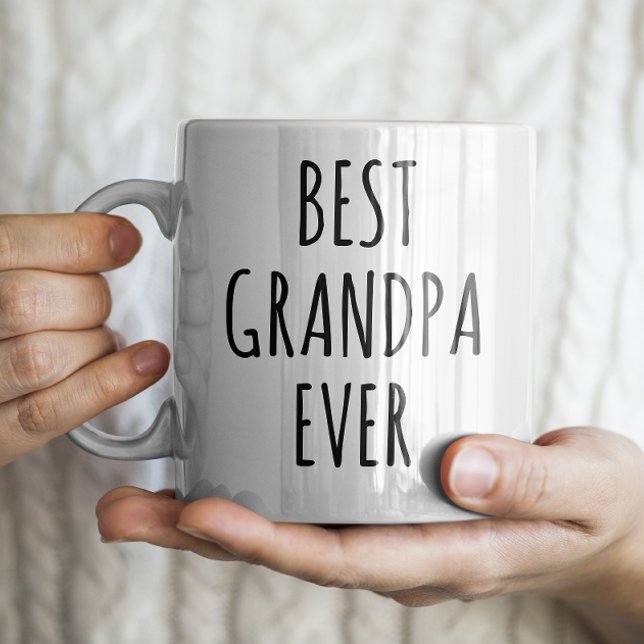 "Best Grandpa Ever" Simple Modern Farmhouse Coffee Mug (Creator Uploaded)