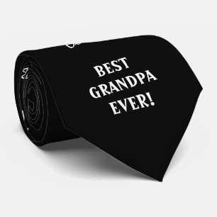Best Grandpa Ever Typography Custom Fathers Day Ne Tie