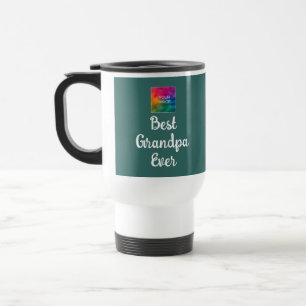 Best Grandpa Ever Typography Script Template Travel Mug