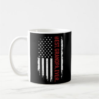Best Grandpa Ever With Us American Flag Father'S D Coffee Mug