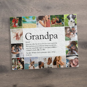 Best Grandpa, Grandad, Papa Definition 14 Photo Jigsaw Puzzle