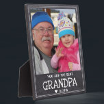 Best Grandpa Grandchild Photo Rustic Chalkboard Plaque<br><div class="desc">Rustic chalkboard plaque with one photo template to personalize with grandpa and grandkid picture.
Unique photo frame with 'You are the best grandpa' typography and grandchild name.Makes a perfectr keepsake gift for father's day,  grandparent's day,  birthday, christmas, etc</div>