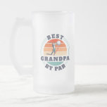 Best Grandpa Grandparents Day Retro Custom Daddy Frosted Glass Beer Mug<br><div class="desc">Retro Best Grandpa By Par design you can customize for the recipient of this cute golf theme design. Perfect gift for Father's Day or grandfather's birthday. The text "GRANDPA" can be customized with any dad moniker by clicking the "Personalize" button</div>