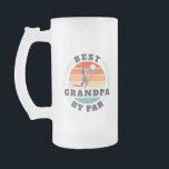 Best Grandpa Grandparents Day Retro Custom Daddy Frosted Glass Beer Mug<br><div class="desc">Retro Best Grandpa By Par design you can customize for the recipient of this cute golf theme design. Perfect gift for Father's Day or grandfather's birthday. The text "GRANDPA" can be customized with any dad moniker by clicking the "Personalize" button</div>