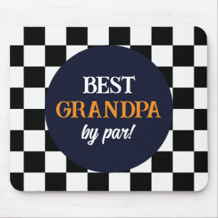Best Grandpa Modern Check Mouse Pad